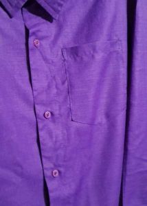 Men's Purple Long Sleeve Button-Up Shirt