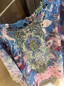 women printed kaftan top