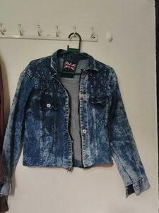 Stylish Acid Wash Denim Jacket