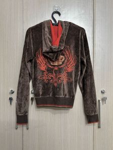 Juicy Couture Velour Zip-Up Hoodie