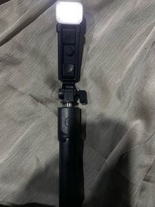 Selfie Stick with Light and Tripod