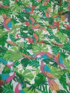 Tropical Parrot Print Short Sleeve Shirt