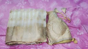 Designer Sequined Blouse with Saree