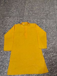 Yellow Cotton Kurta Set
