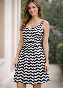 Chic Chevron Print Dress