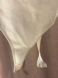 H&amp;M One shoulder rhinestone White Party top
