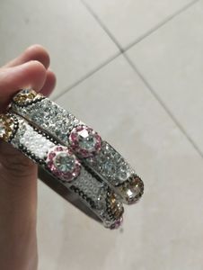 Last Price New Stone Metal Bangles