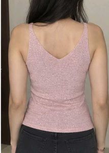 Sparkly Pink V-Neck Cami Top