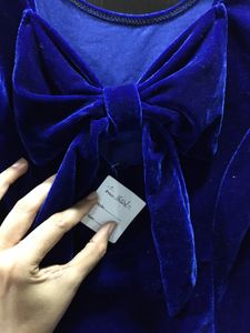 Blue Velvet Dress