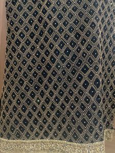 Elegant Black Embroidered Suit Set