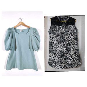 Stylish Puff Sleeve & Leopard Print Tops