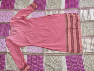 Pink Cotton Kurta
