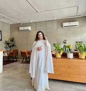 Elegant White Chikankari Kurta Set