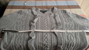 Grey Cable Knit Top