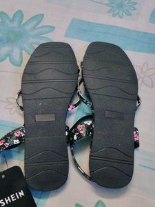 Floral Print Strappy Sandals