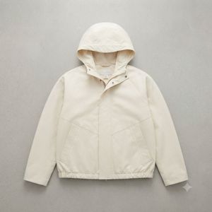 Cream Hooded Jacket