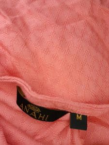 Coral Peach Vescote Style Kurta (Women's)