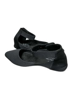 Black Women’s Ankle Strap Flat Bellies | Size 4 |