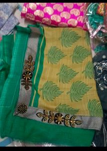 Beautiful Leaf Print Saree