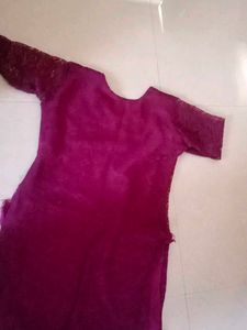 Purple brasso kurti