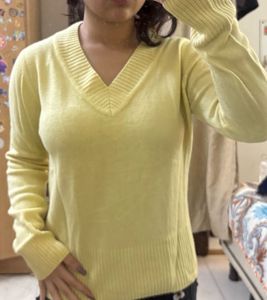 Yellow V-Neck Sweater
