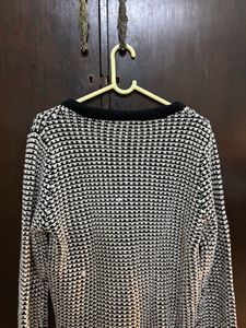 Classic Black &amp; White Knit Cardigan