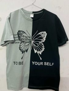 Split Color Butterfly T-Shirt