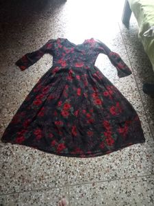 Floral Print Frock Set with plazzo