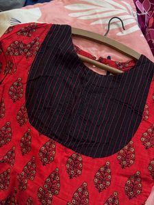 Beautiful Red Printed Kurta