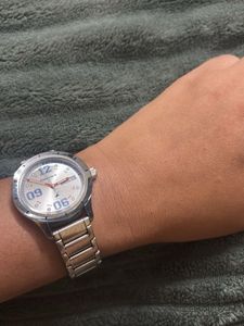 Fastrack Analog Watch - Silver Metal