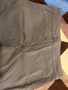 imported Greyish green Straight stretchable Pants
