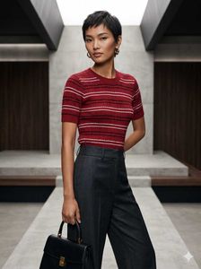 Chic Striped Knit Top