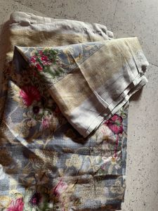 Elegant Floral Print Saree