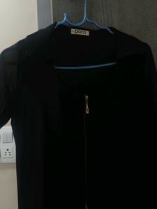 Elegant Black Maxi Dress overcoat