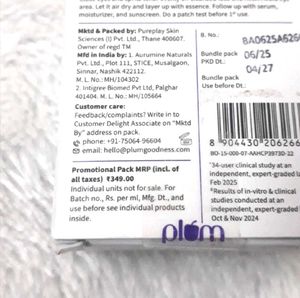Pack of 5 Plum The Glass-ic Duo Skincare Set
