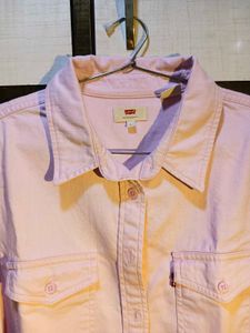 Levi's Pink Denim Shirt Dress