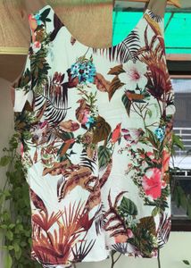 Vibrant Floral Print Sleeveless Dress