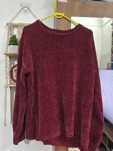 Comfy And Stylish Maroon Sweater