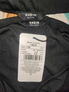 Shein Boat Neck Extended Sleeve Crop Top with Skir