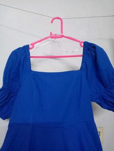 Virgio Open Back Blue Dress
