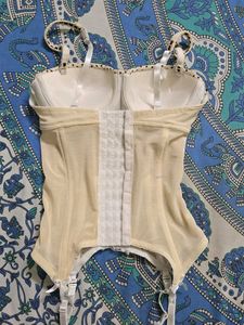 Cute Polka Dot CORSET top with Garter Straps