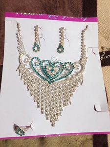 Party Wear Diamond Necklace Set