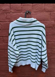 MANGO Striped Knit Sweater