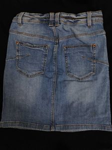 A-line Denim Skirt