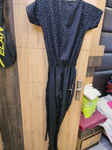 Cute Star Print Jumpsuit with belt
