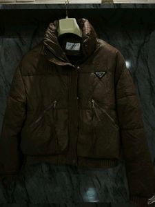 Stylish Brown Puffer Jacket Size L
