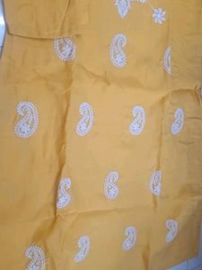 Yellow Embroidered Kurta