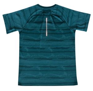 Asics Men's Teal Striped T-Shirt