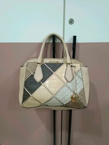 Michael Kors Beige Satchel Handbag