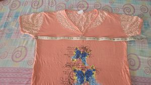 Peach Graphic Tee